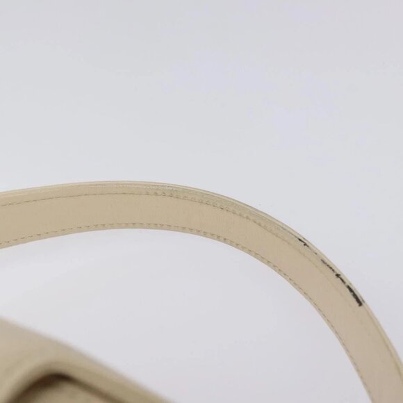 GIVENCHY Hand Bag Leather Beige Gold Auth - Picture 9 of 16